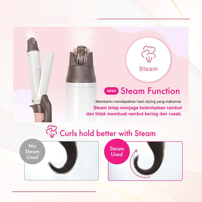 Tescom Pengeriting Rambut Ionic Steam Curling Iron - TM453ID | TM453-ID